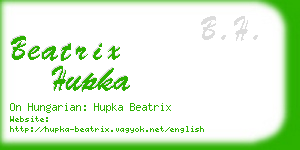 beatrix hupka business card